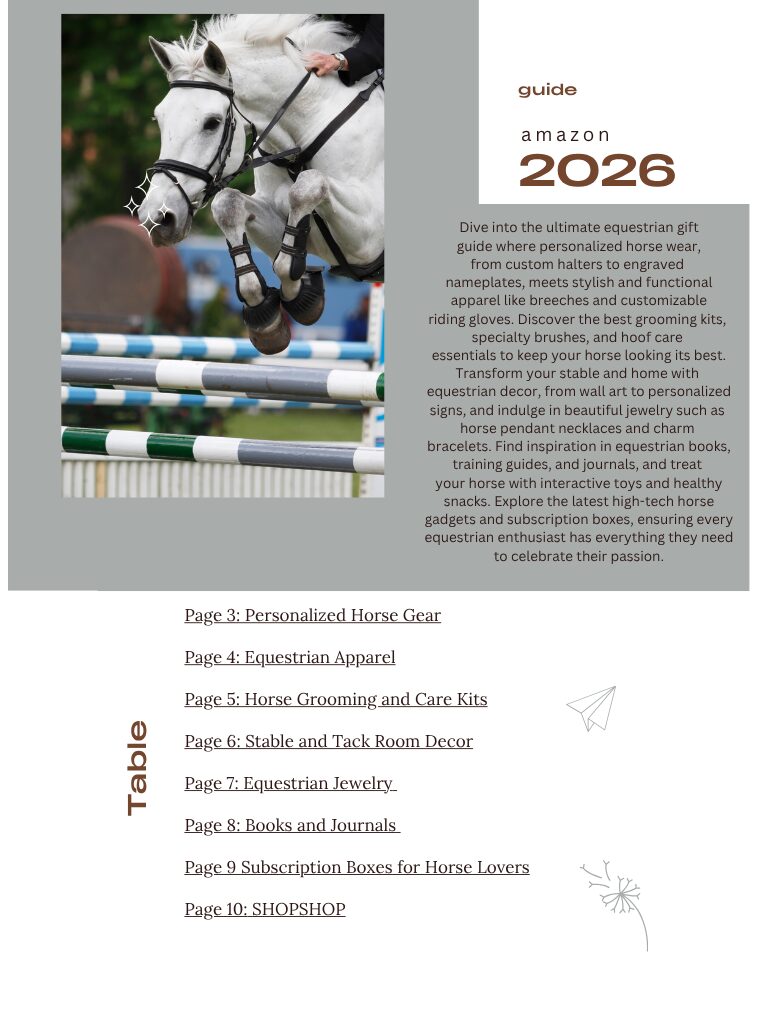 Amazon horse gift guide 2026 table of contents for equestrians